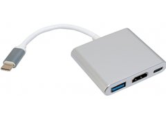 Переходник Type C 3.1 HUB (гнездо USB type C 3.1 + гнездо HDMI + гнездо USB 3.0)