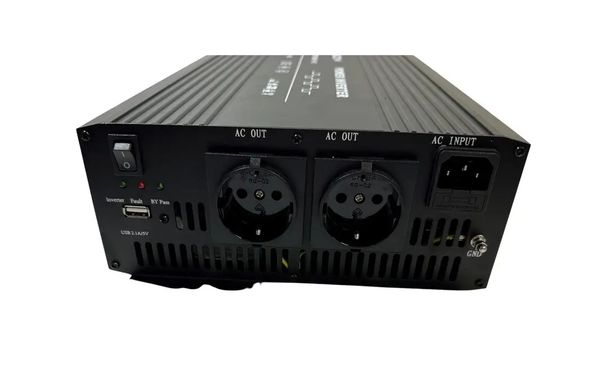 Інвертор 12V в 220V KSC-1500W (макс.3000W) з зарядкою 20А + функція ATS