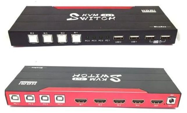 HSV581, 4K KVM switcher з USB2 hub