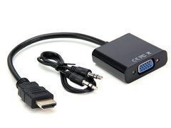 Конвертер HDMI в VGA+ аудио (шт.HDMI- гн.VGA+ шнур AUX)