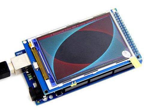 Кольоровий дисплей для Arduino Mega 2560 3.2" 320х480 TFT LCD