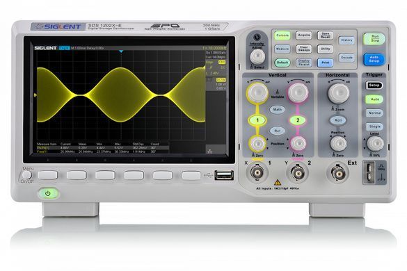Фосфорний цифровий осцилограф SIGLENT SDS1202X-E, 200 МГц