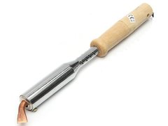 Паяльник HandsKit 100W, угловое медное жало, деревянная ручка