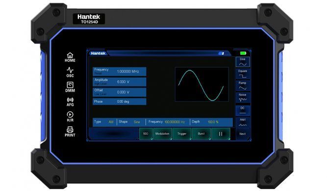 Осцилограф портативний Hantek TO1254D, 4 канали (4х250МГц), дисплей 7"