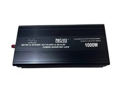 Інвертор з чистою сінусоїдою 12V в 220V ProFix-1000W (макс.2000W) з зарядкою + UPS, LCD дисплей