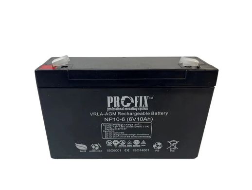 Аккумулятор ProFix VRLA-AGM, 6V 10Ah (NP10-6)