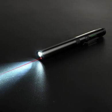 Ліхтарик кишеньковий світлодіодний (LED) акумуляторний з лазером та ультрафіолетовим світлом PRO-FL0305S
