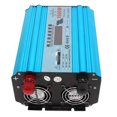 Инвертор с чистой синусоидой 12V в 220V, HPA-1500W без зарядки + LCD дисплей