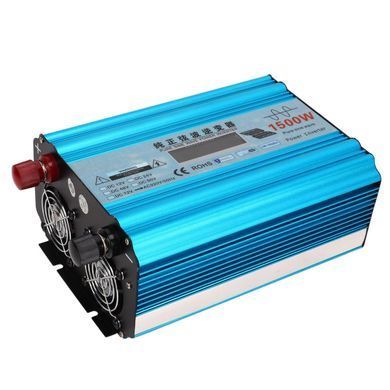 Инвертор с чистой синусоидой 12V в 220V, HPA-1500W без зарядки + LCD дисплей