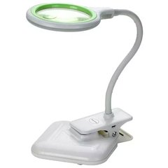 Лупа-лампа ZD-127 настольная+прищепка, LED подсв. (10W), 3D+12D, Ø100мм, USB 5V, стекло
