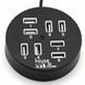 USB HUB на 8 портів USB 2.0, круглий + гніздо живлення (у блістері)