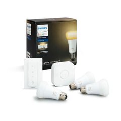 Смарт-лампочка з вимикачем Philips Hue white ambiance 9.5W A60 E27 set EU + switch