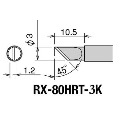 Паяльное жало Goot RX-80HRT-3K для Goot RX-802AS, нож