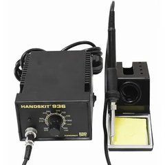 Паяльная станция HandsKit 936 5pin, силиконовый кабель, 60 Вт, 220 В, Регулятор температуры, Есть, Керамический