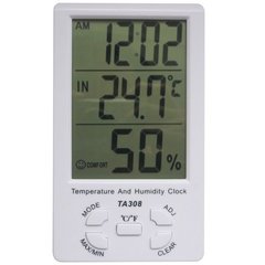 Цифровой термометр ТА308 (термометр+влажность+часы)