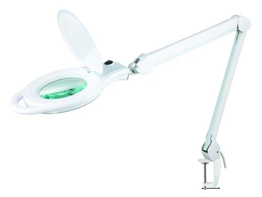 Лупа-лампа на струбцине 8060 LED подсветка (56SMD), 5 диоптр., диам-130мм