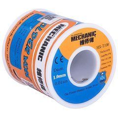 Припой Mechanic HX-T100 (Sn63/Pb37), диам.-1мм, 488гр.