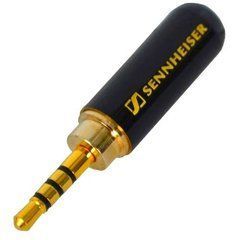 Штекер 2.5 мм 4C Sennheiser, металевий корпус, чорний