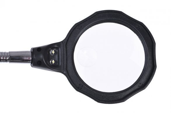 Тримач "Третя рука" ZD-126-2 з LED підсвічуванням, 4Х &Oslash;65мм + 12Х &Oslash;17мм + підст. паяльника