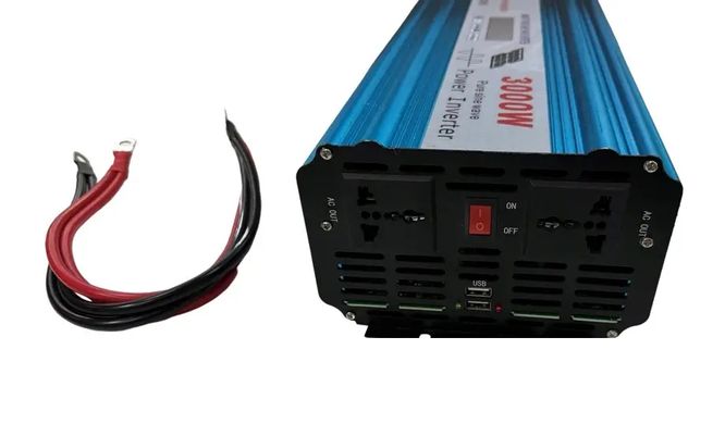 Інвертор з чистою сінусоїдою 12V в 220V, HPA-3000W без зарядки + LCD дисплей