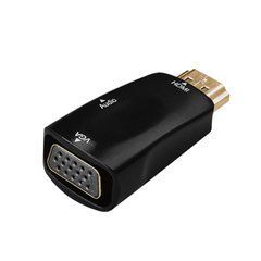 Конвертер HDMI в VGA + аудио (штекер HDMI - гнездо VGA + гнездо 3,5мм) + шнур AUX