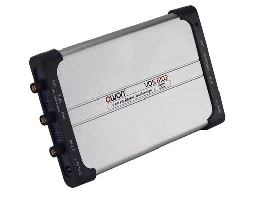 Компактный USB-осциллограф 2-x канальный OWON VDS6102A (2х100МГц)