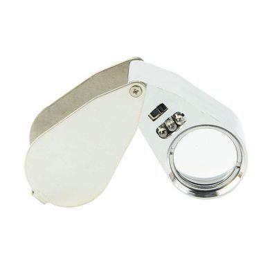 Лупа ювелирная NO.9890 с LED подсветкой + UV,40X диам-25мм