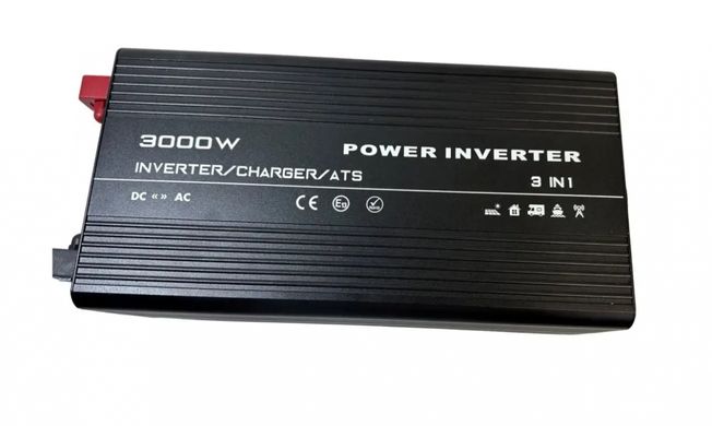 Инвертор с чистой синусоидой 12V в 220V RSC-3000W (макс.6000W) с зарядкой 20А + функция ATS