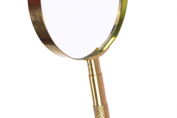 Лупа ручна Zhongdi кругла, металева ручка, gold, 2.5X, Ø100мм
