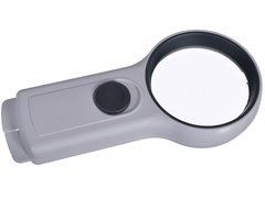 Лупа ручная MG82017L круглая с Led подсветкой, 4Х, &Oslash;65мм