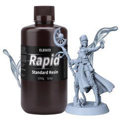 Фотополімерна смола для 3D-принтера ELEGOO Rapid Standard Resin Grey, 1 кг