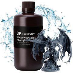 Фотополімерна смола для 3D-принтера ELEGOO 8K Space Grey (водозмивна), 1 кг