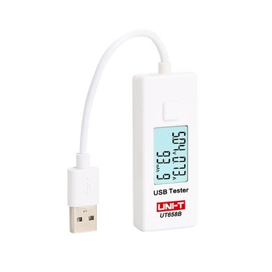 Тестер USB UNI-T UT658B, (ток, емкость, напряжение) c кабелем