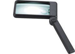 Лупа ручная складная MG84207 прямоуг., Led, 2,5Х 100х50мм +8Х 20мм