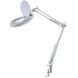 Лупа-лампа ZD-129A Lamp, на струбцині, кругла, 5Х, діам-130мм, біла