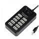 USB HUB на 10 портов USB 2.0, с выключателем, активный (в блистере)