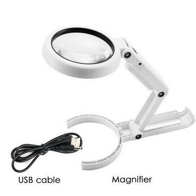 Лупа ручная No.FS55RC+USB с LED подсв., 7Х диам 55мм