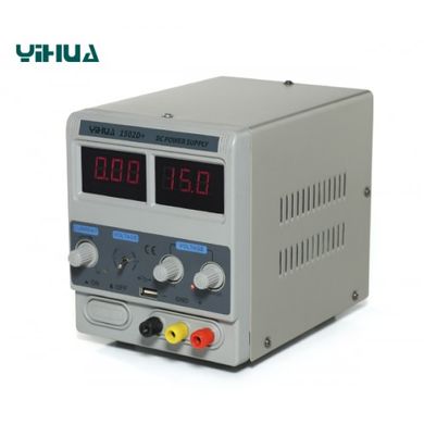 Лабораторный блок питания YIHUA 1502D+ USB, 15В, 2А