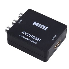 Конвертер MINI, AV в HDMI (3гн.RCA (IN)- гн.HDMI (OUT))