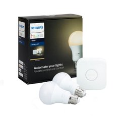 Набір з 2-х смарт-ламп Philips Hue Starter kit 2 SET E27 White A60
