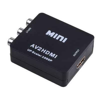 Конвертер MINI, AV в HDMI (3xRCA (IN) -HDMI (OUT))