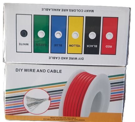 Набор проводов силиконовых 22AWG, 6 цветов по 8м