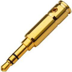Штекер 3.5мм стерео, gold, металевий корпус, золотистий