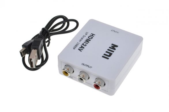 Конвертор HDMI в AV, гніздо HDMI (IN) - 3 гнізда RCA (OUT)