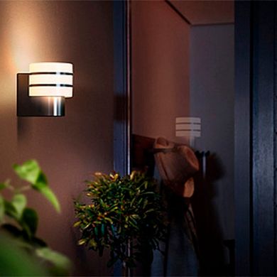 Смарт-светильник PHILIPS Tuar wall lantern inox 1x9.5W 230V (17404/47/P0)